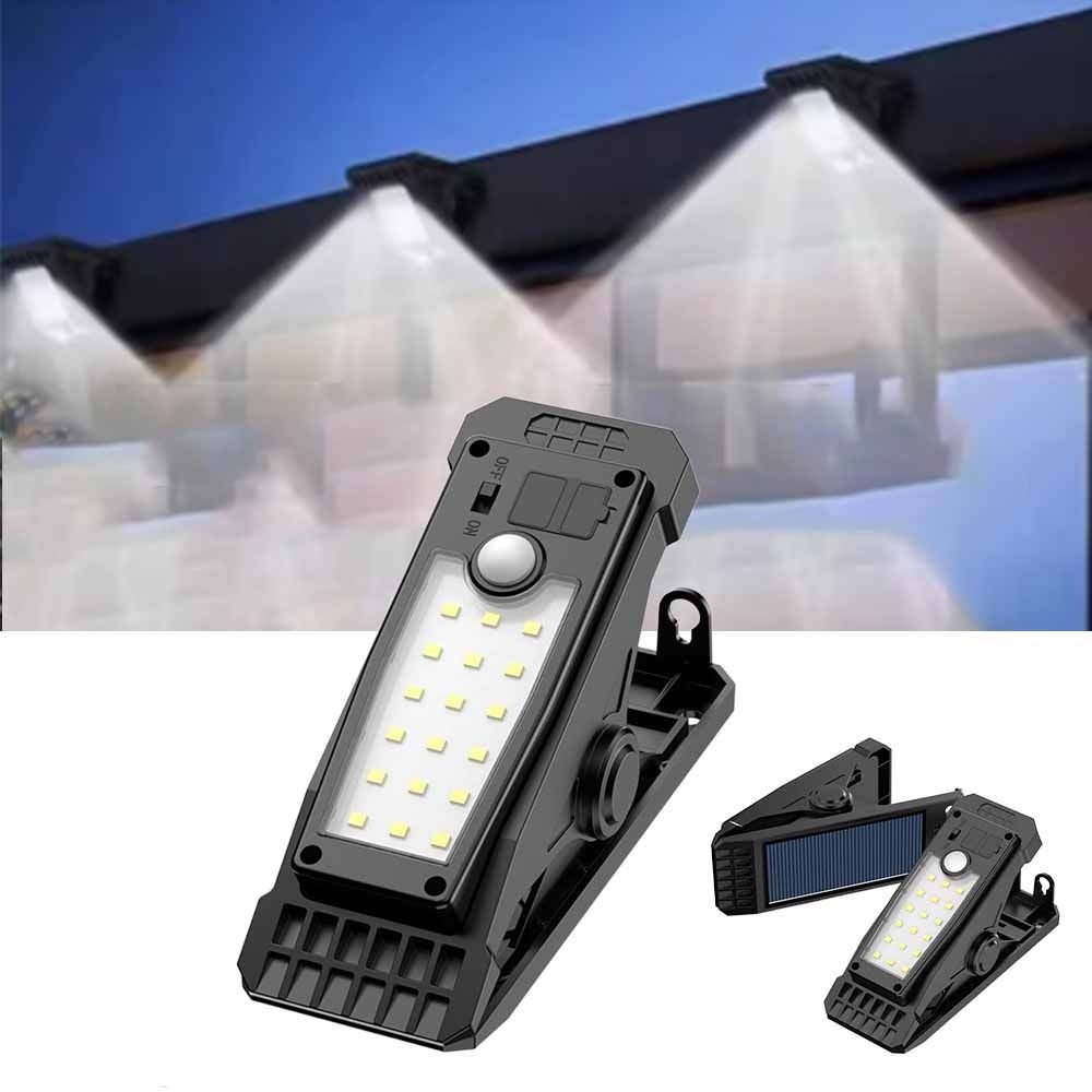 Smart Garden Fence - Lampa solarna z klipsem, inteligentny czujnik,
