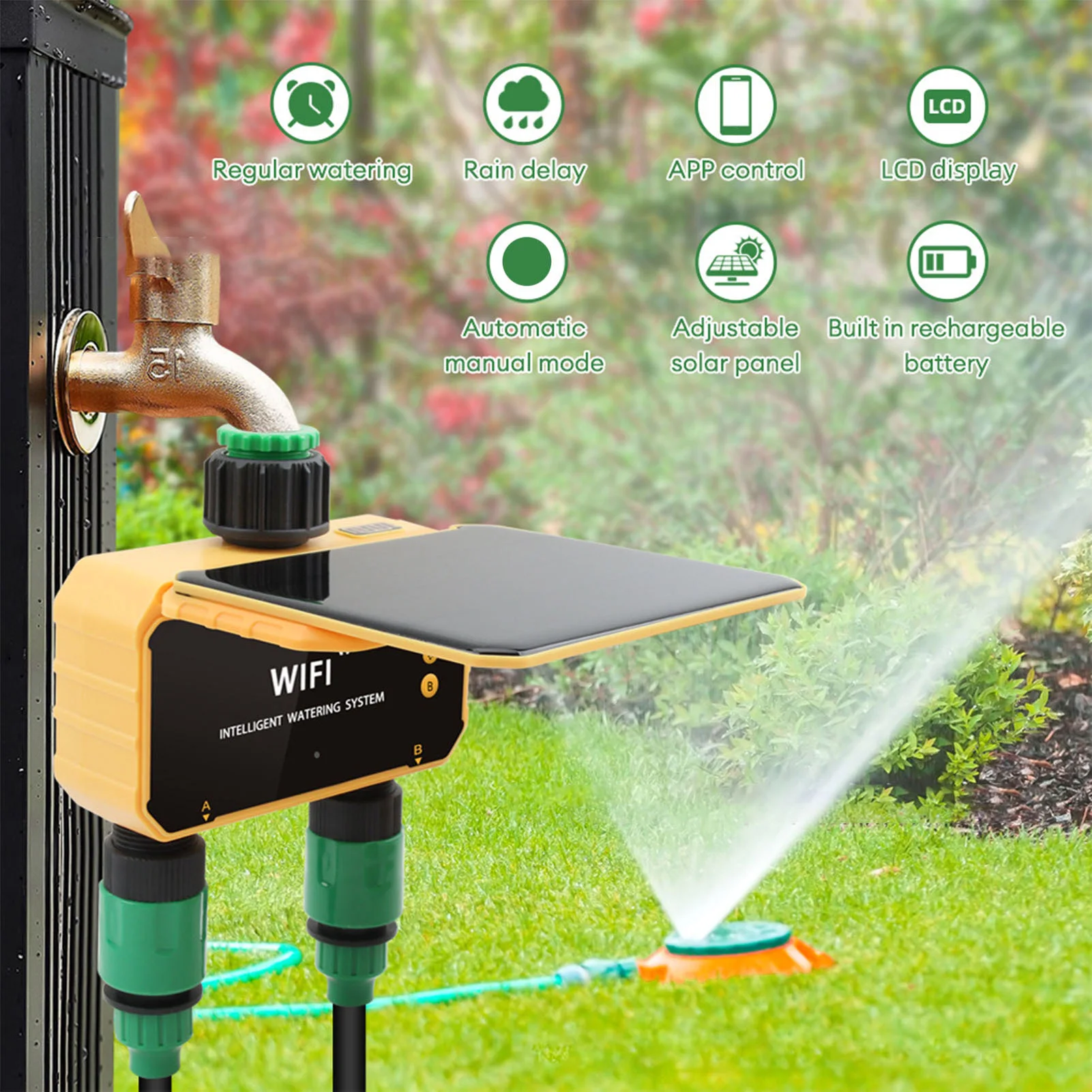 Smart Garden Irrigation - Solarny inteligentny timer do nawadniania WiFi