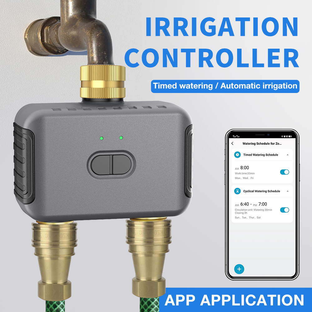 Smart Garden Irrigation - Programator podlewania Tuya 2 strefy, automatyczny