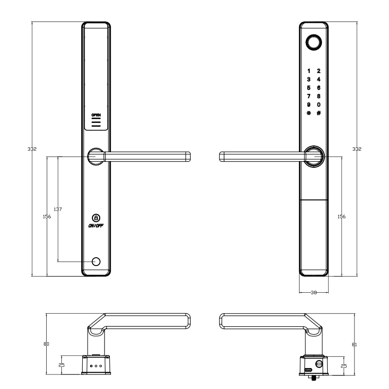Euro 92/85/72mm Tuya wifi inte – Smart Garden Door Lock recenzja i cena